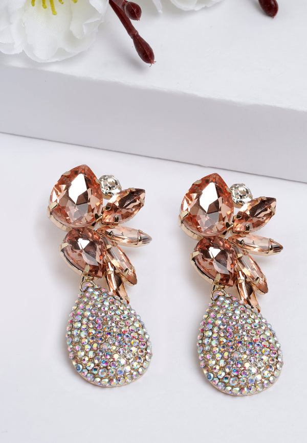 Elegante kristallen bezaaide studs