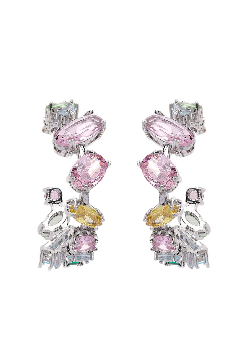 Whimsical Multicolored Hoop Earrings