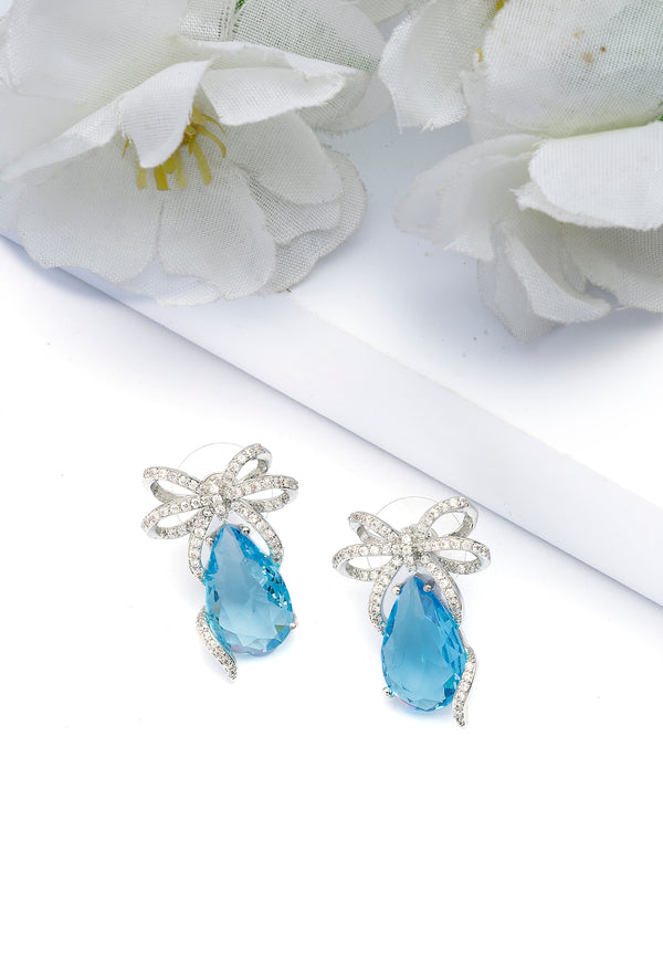 Boucles d'oreilles goutte légères bleu clair