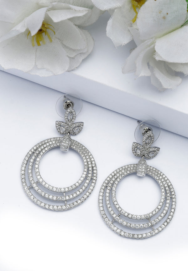 Boucles d'oreilles en goutte d'amas scintillant