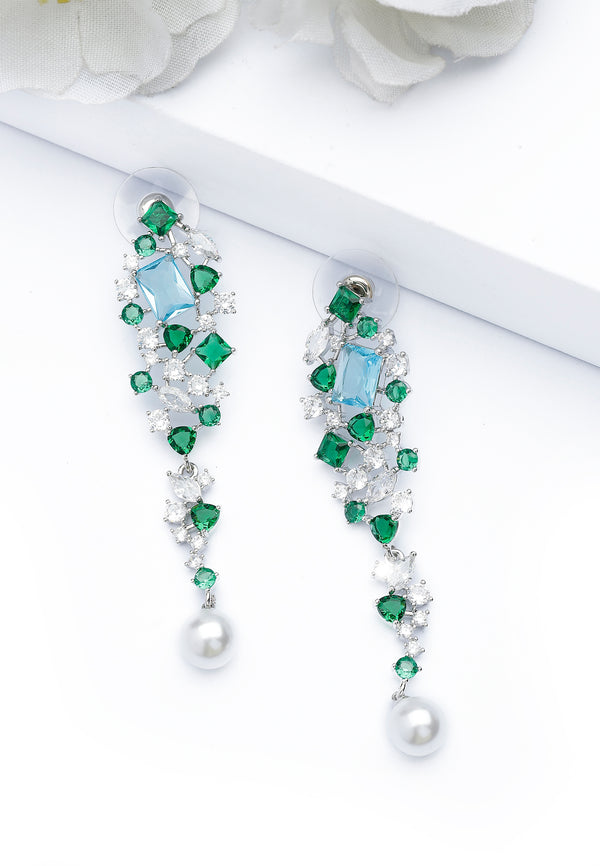 Boucles d'oreilles contemporaines en argent