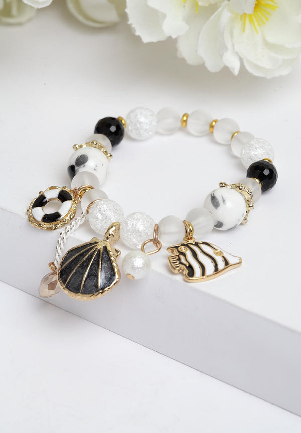 Bracelet Bead Síl Boho Shell