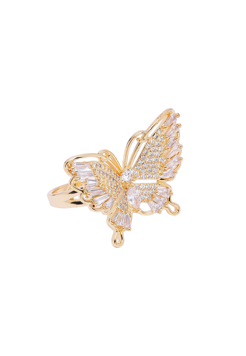 Anello Felice Farfalla Dorata